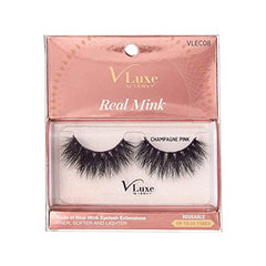 V-Luxe Real Mink – CHAMPAGNE PINK VLEC08 Eyelashes