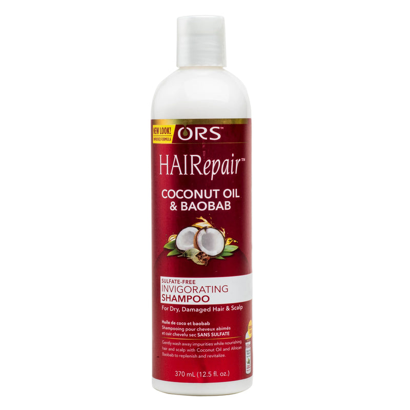 ORS HAIRepair Coconut Oil & Baobab Sulfate-Free Invigorating Shampoo, 12.5 oz